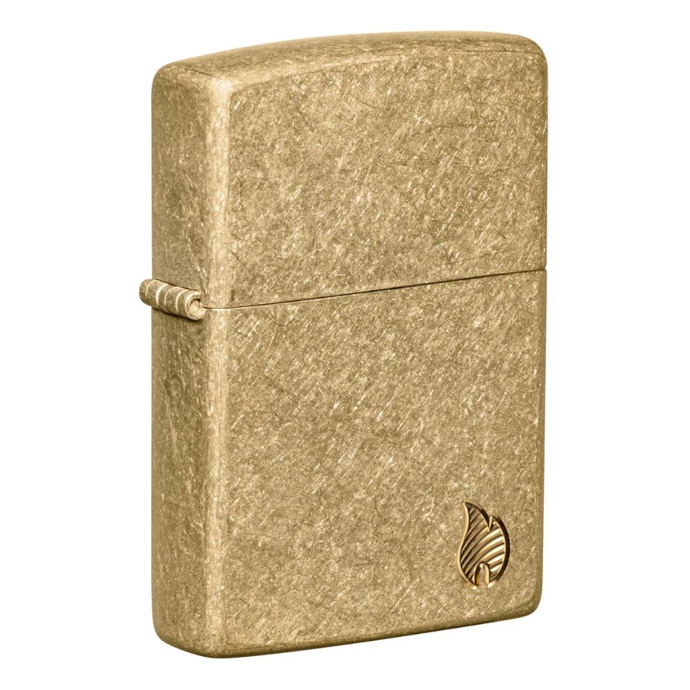 Zippo 46398 Armor Tumbled Brass Flame Design